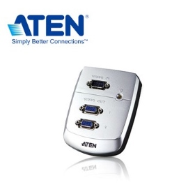 ATEN 2埠 VGA 螢幕分配器(VS82)<BR>將一個影像傳送到二台螢幕同步顯示