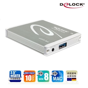 Delock 2.5吋 mSATA硬碟外接盒