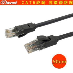 高階CAT6純銅網路線 7*0.16 50公分 灰色 UTP無遮蔽高解析影音遊戲傳輸線 支援PoE供電渠道,網路攝影機使用