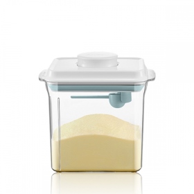 【安酷生活】一鍵搞定防滑刮平奶粉罐 1700ml-透明款