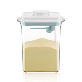 【安酷生活】一鍵搞定防滑刮平奶粉罐 2300ml-透明款